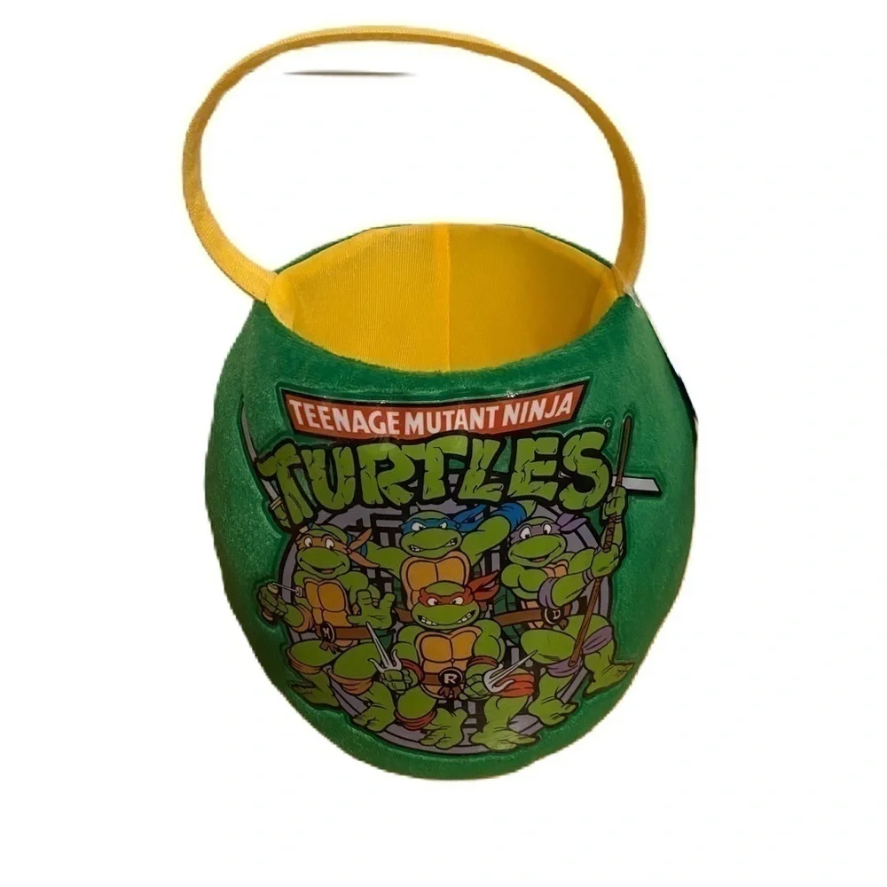 Teenage Mutant Ninja Turtles Plush Basket NEW Halloween Easter Trick or Treat